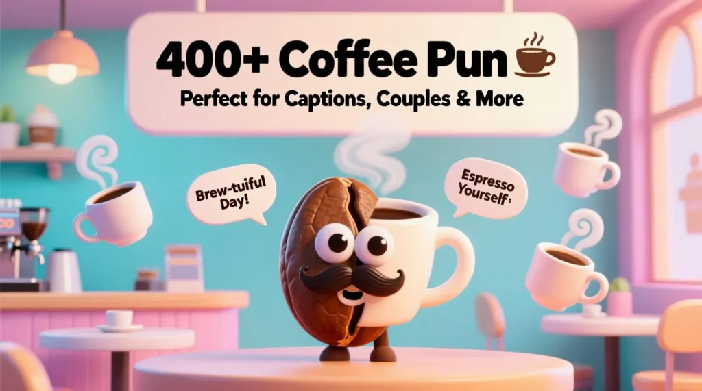 400+ Coffee Pun ☕ Perfect for Captions, Couples & More