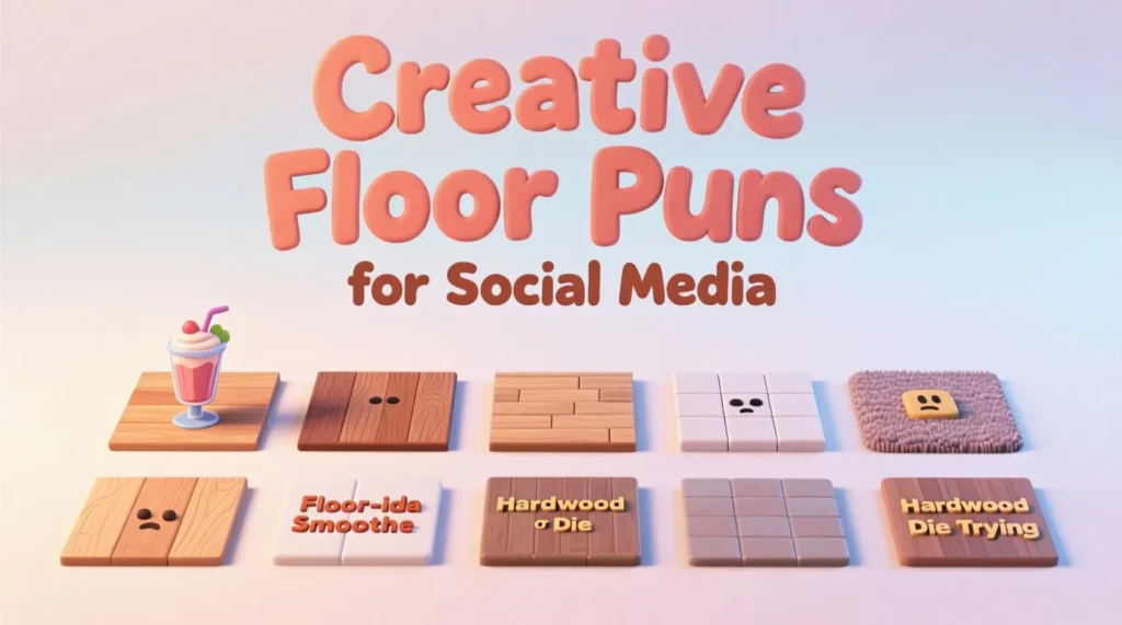Creative floor puns for social media