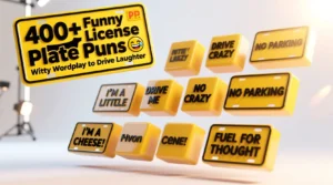 Read more about the article 400+ Funny License Plate Puns 🤣 Witty Wordplay to Drive Laughter