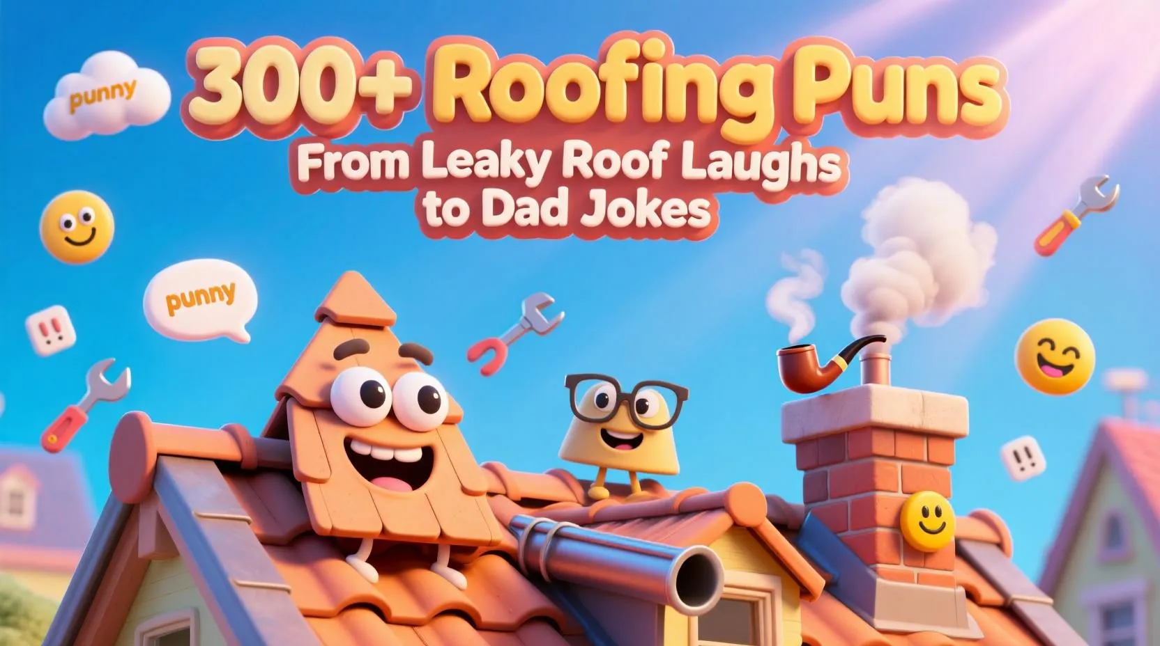 Read more about the article 300+ Roofing Puns 🤣 From Leaky Roof Laughs to Dad Jokes
