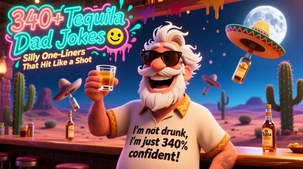 340+Tequila Dad Jokes 🤪 Silly One-Liners That Hit Like a Shot