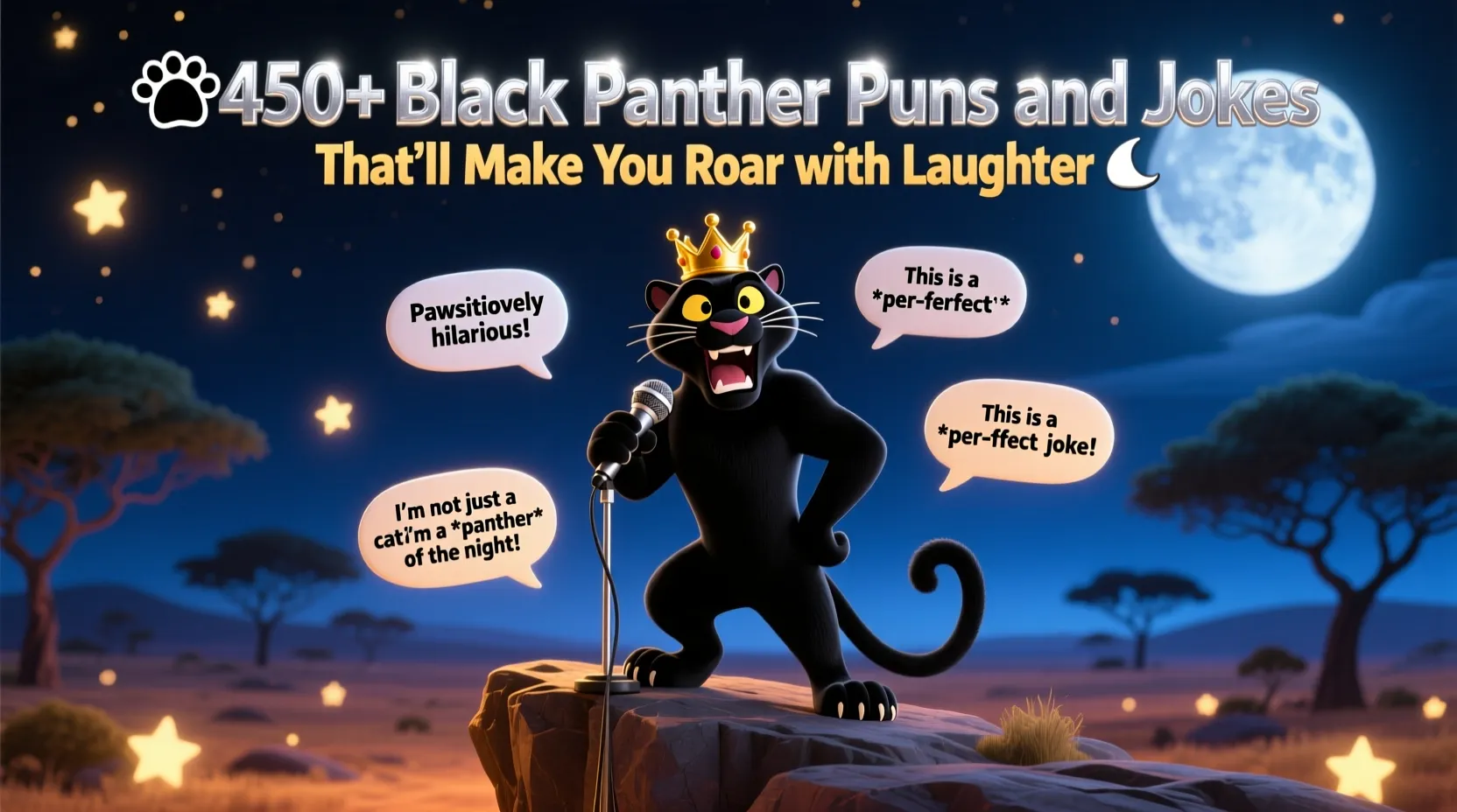 You are currently viewing 🐾450+Black Panther Puns and Jokes That’ll Make You Roar with Laughter 😹🌑