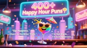 Read more about the article 400+Happy Hour Puns 🍸 The Witty Side of Every Sip!