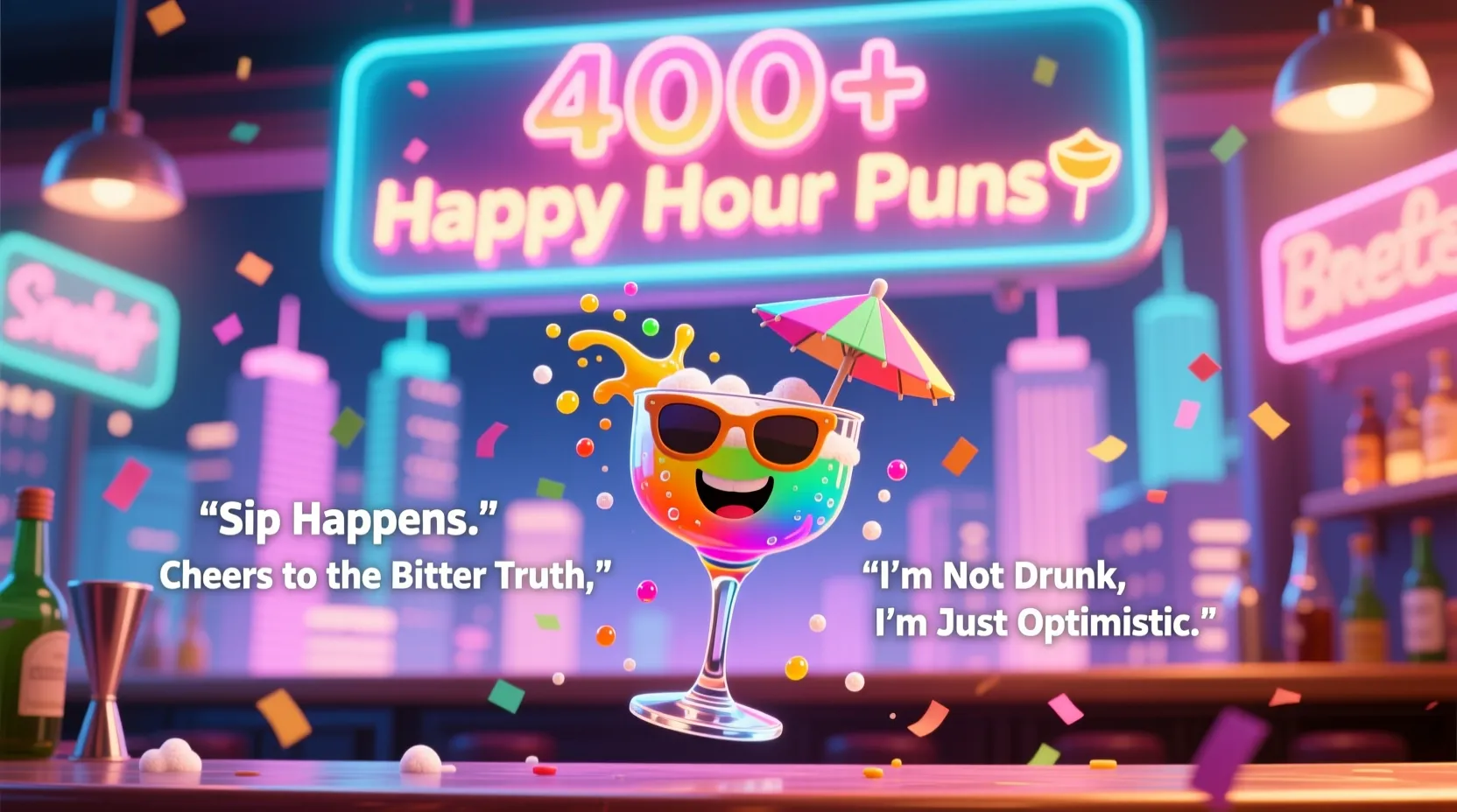 You are currently viewing 400+Happy Hour Puns 🍸 The Witty Side of Every Sip!