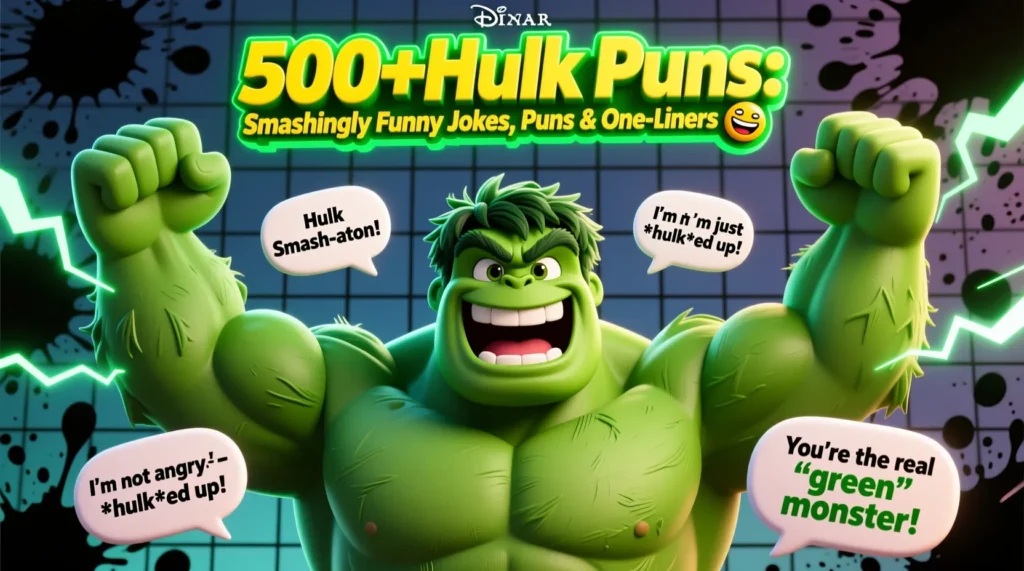 500+Hulk Puns: Smashingly Funny Jokes, Puns & One-Liners 💚😂