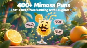 Read more about the article 400+ Mimosa Puns That’ll Keep You Bubbling with Laughter 🥂😂