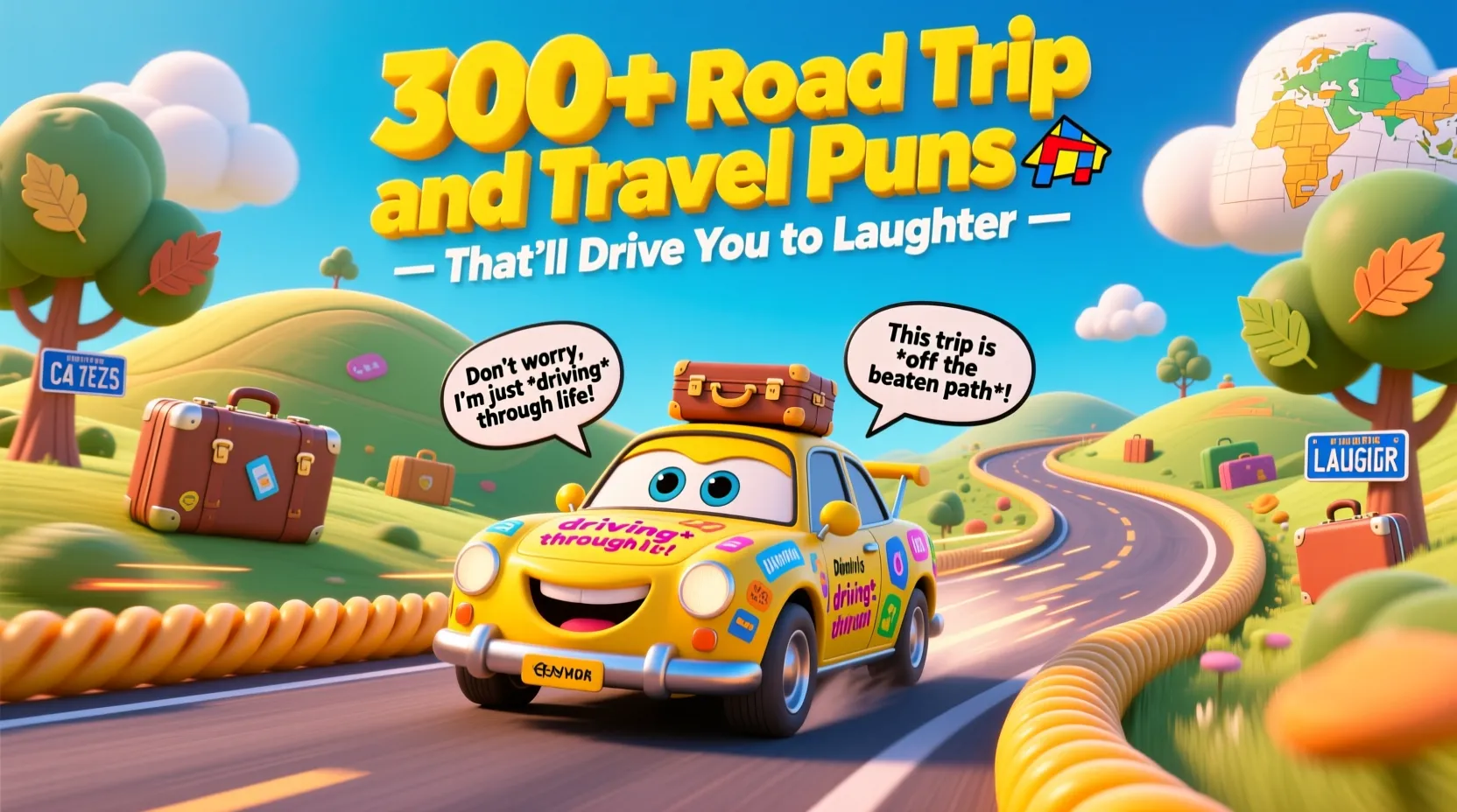 You are currently viewing 300+ Road Trip and Travel Puns 🚗 That’ll Drive You to Laughter