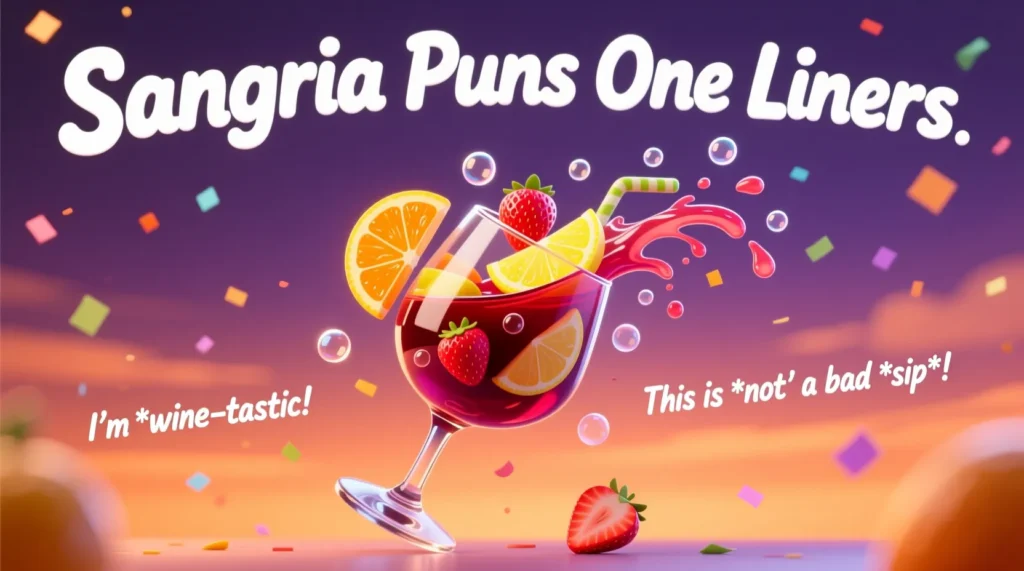 Sangria Puns One Liners