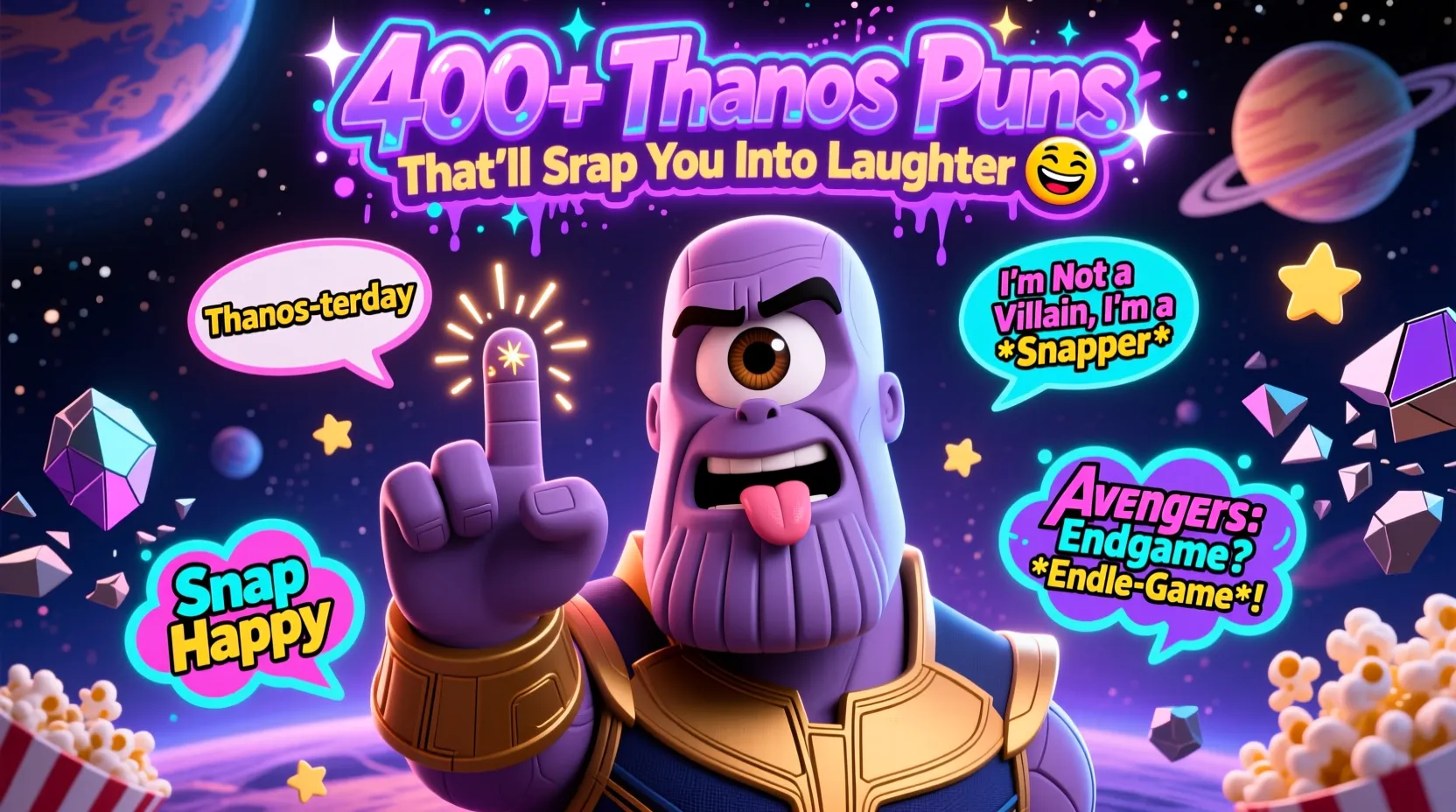 You are currently viewing 400+ Thanos Puns That’ll Snap You Into Laughter 💜😂