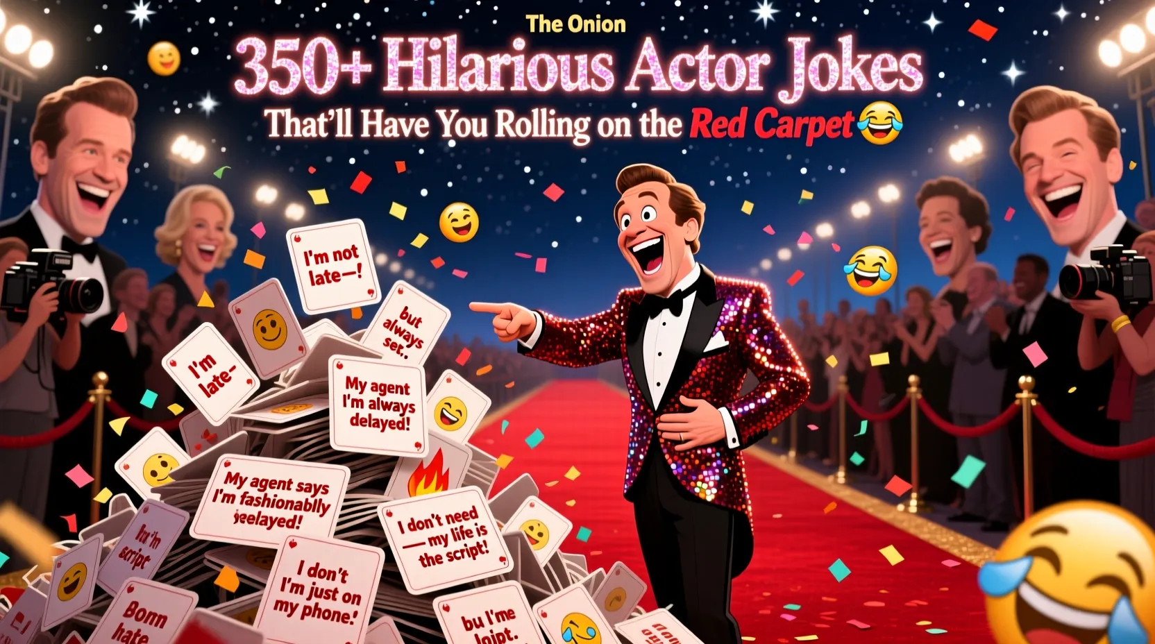 Read more about the article 350+ Hilarious Actor Jokes That’ll Have You Rolling on the Red Carpet 🎬😂