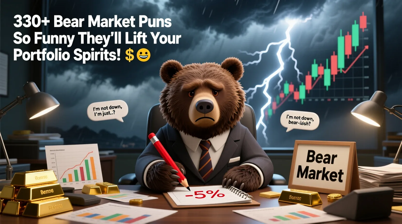 You are currently viewing 330+ Bear Market Puns So Funny They’ll Lift Your Portfolio Spirits! 💰🤣