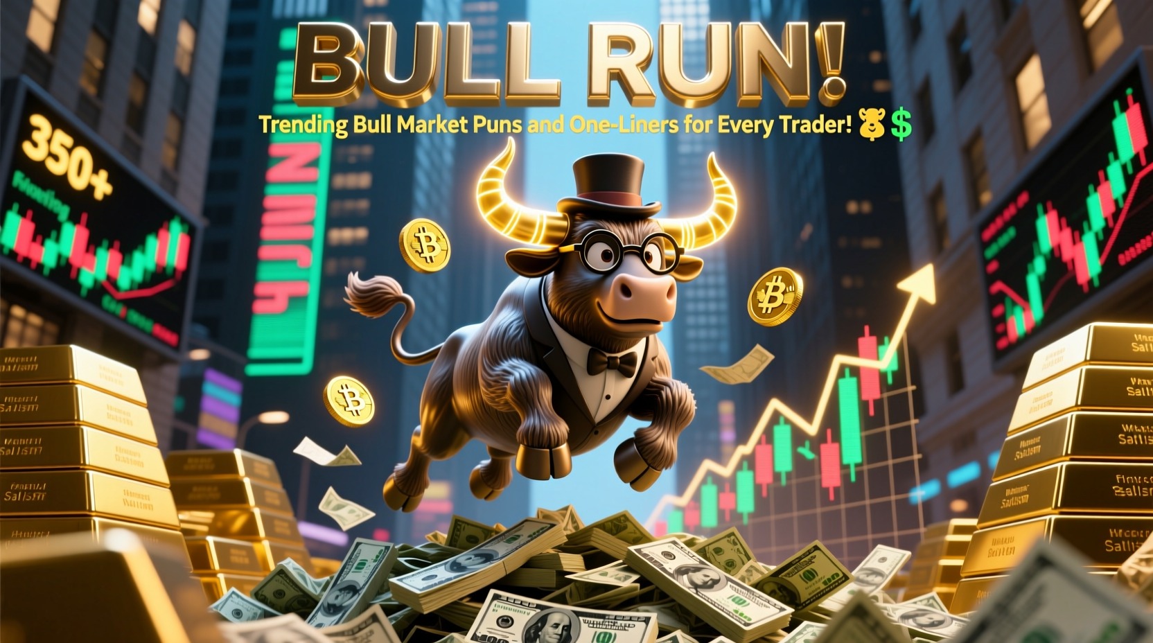 You are currently viewing 350+ Trending Bull Market Puns and One-Liners for Every Trader! 🐃💸
