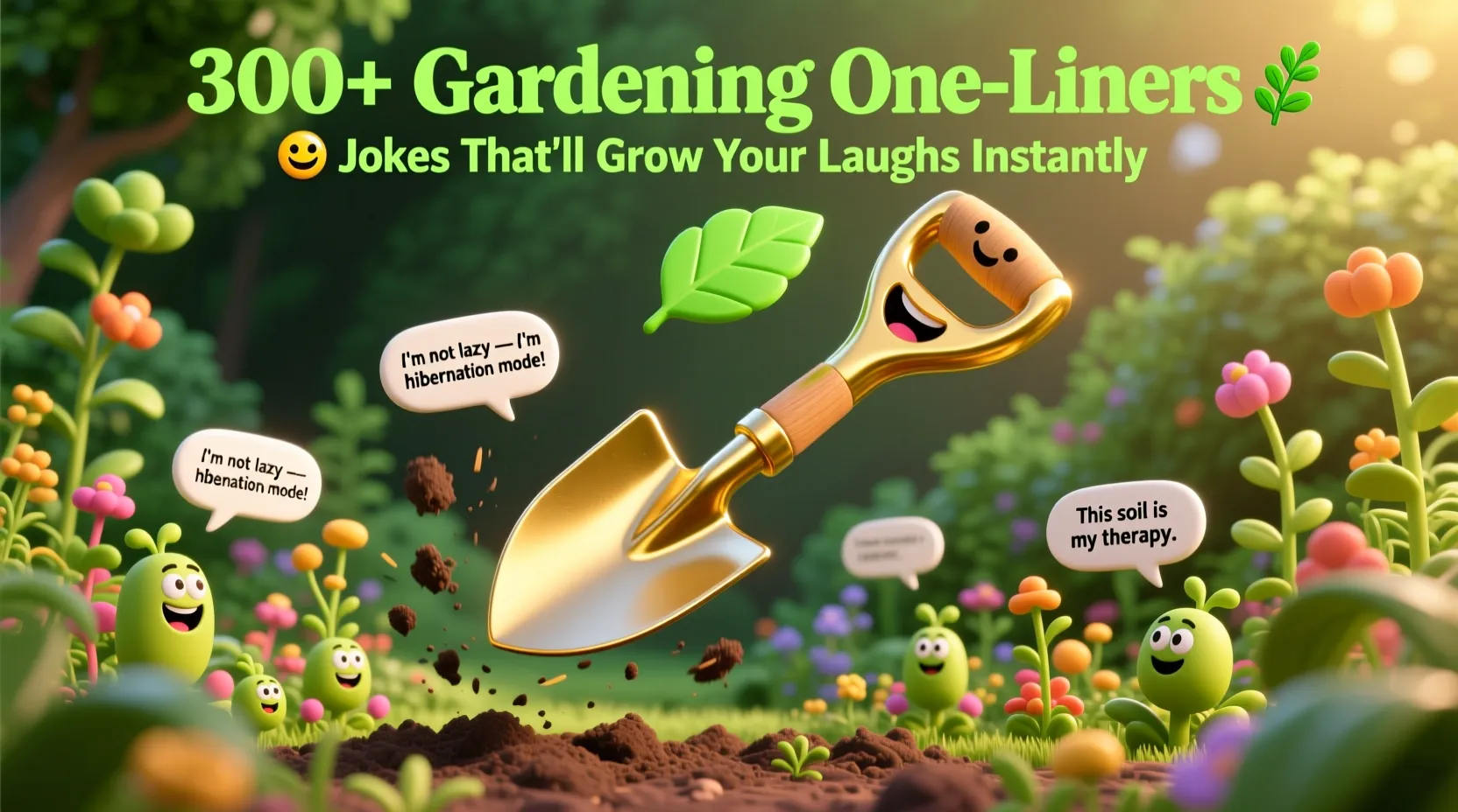 Read more about the article 300+ Gardening One-Liners 🌿😂 Jokes That’ll Grow Your Laughs Instantly