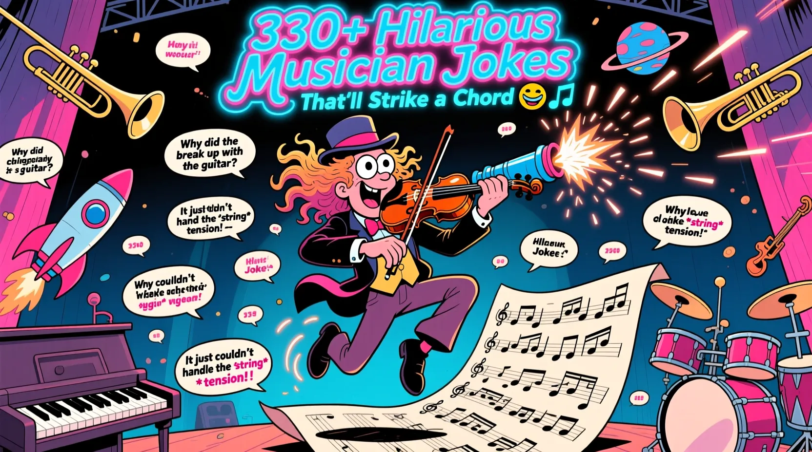 Read more about the article 330+ Hilarious Musician Jokes That’ll Strike a Chord 😂🎵