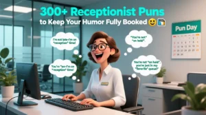 Read more about the article 300+ Receptionist Puns to Keep Your Humor Fully Booked 😎🗂️