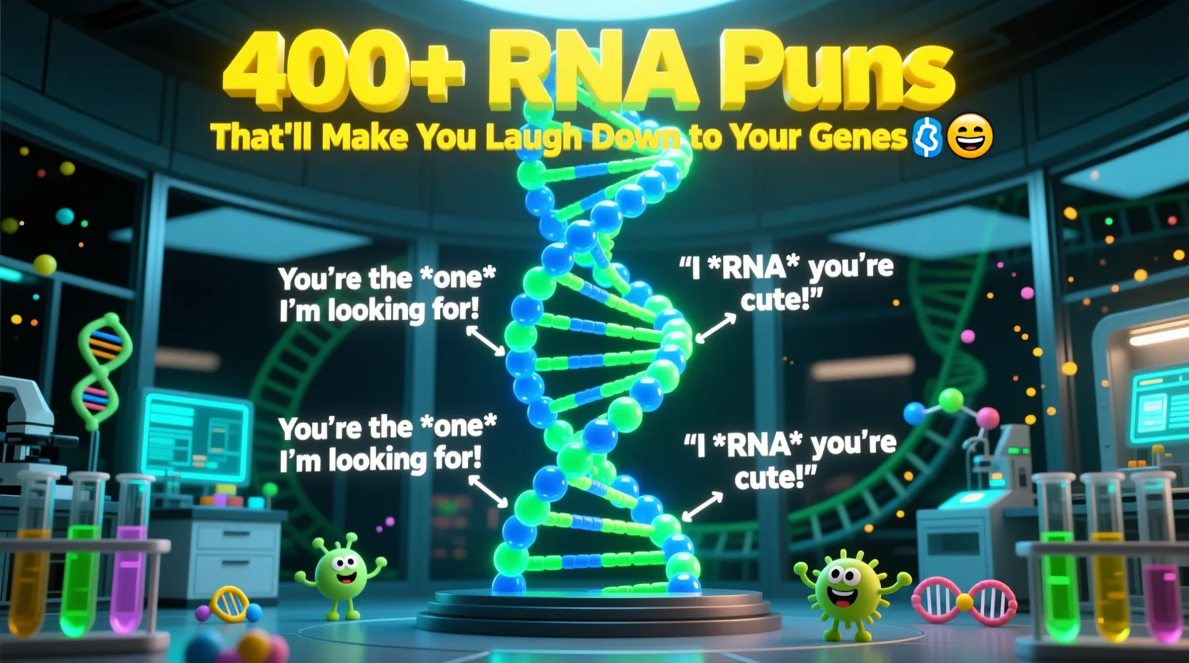 You are currently viewing 400+ RNA Puns That’ll Make You Laugh Down to Your Genes 🧬😂