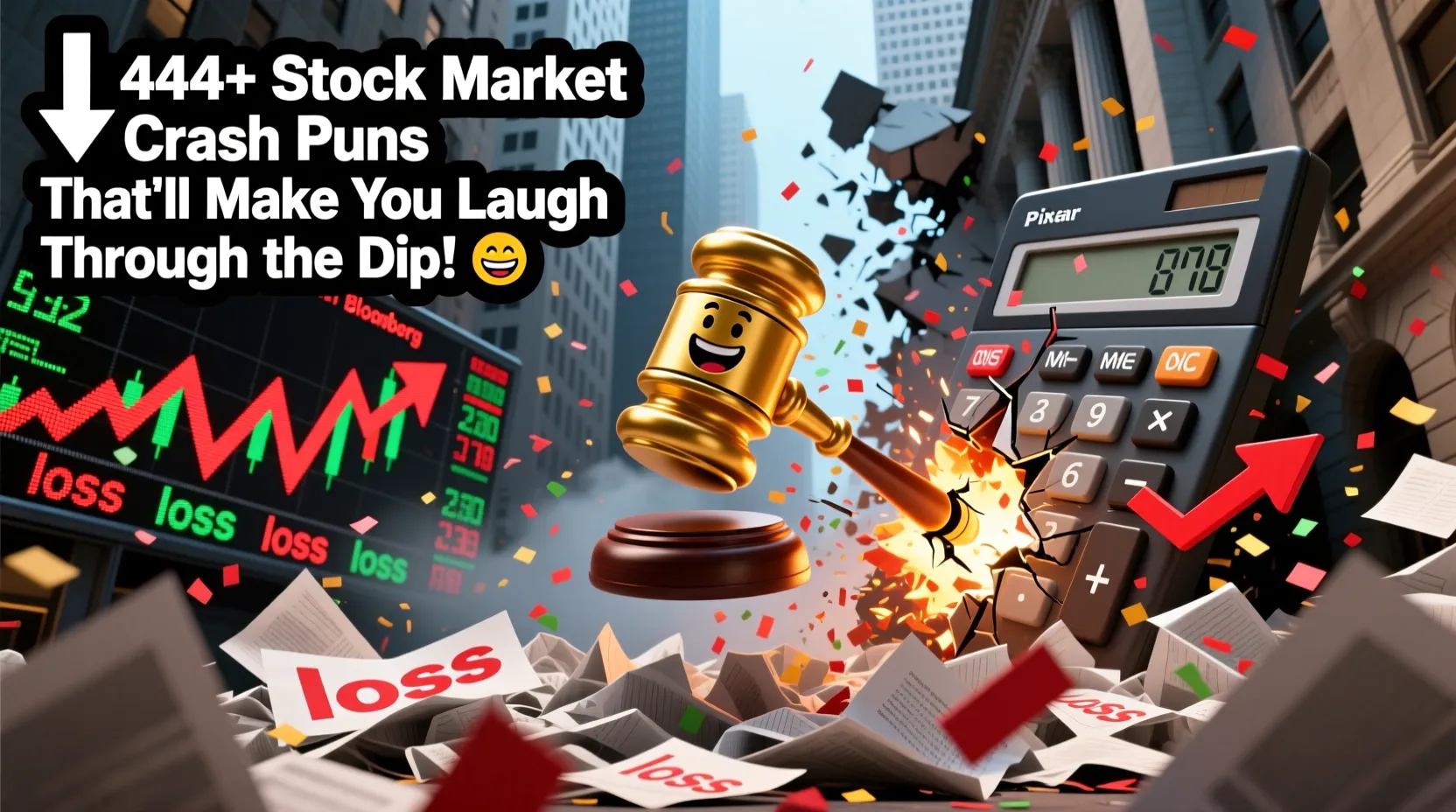Read more about the article 📉 444+ Stock Market Crash Puns That’ll Make You Laugh Through the Dip! 😂