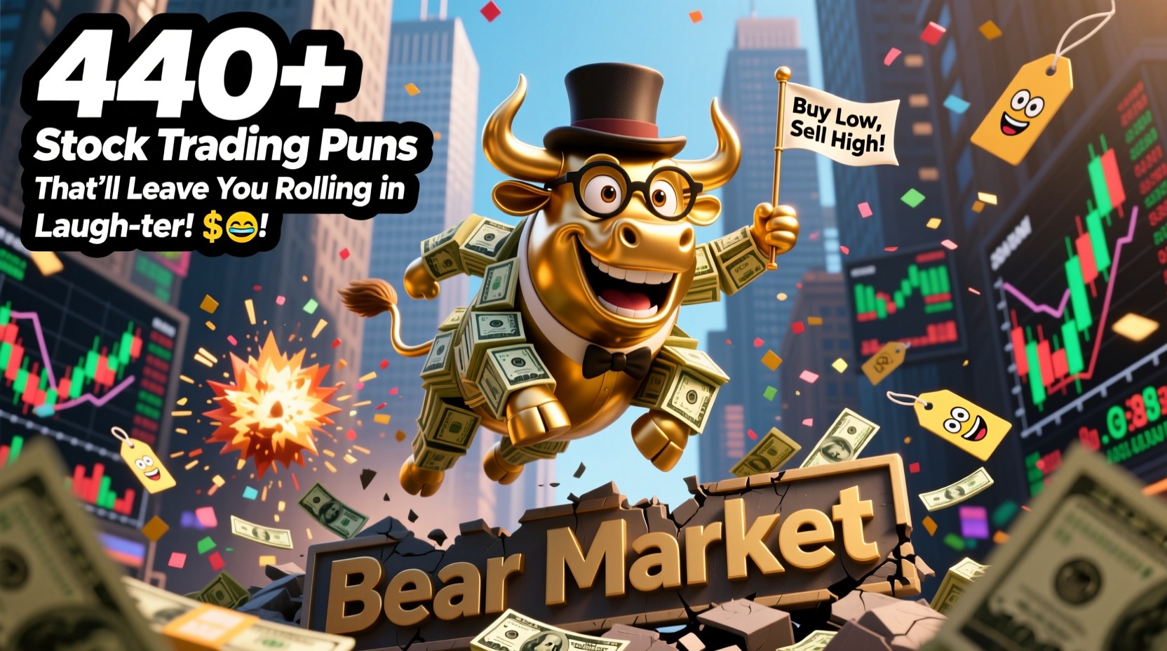 You are currently viewing 440+ Stock Trading Puns That’ll Leave You Rolling in Laugh-ter! 💰😂