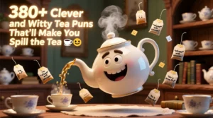 Read more about the article 380+ Clever and Witty Tea Puns That’ll Make You Spill the Tea ☕😎