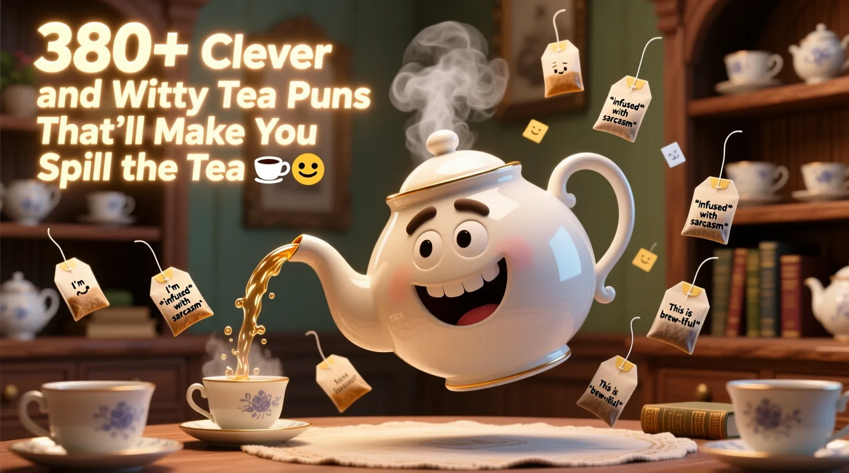 Read more about the article 380+ Clever and Witty Tea Puns That’ll Make You Spill the Tea ☕😎