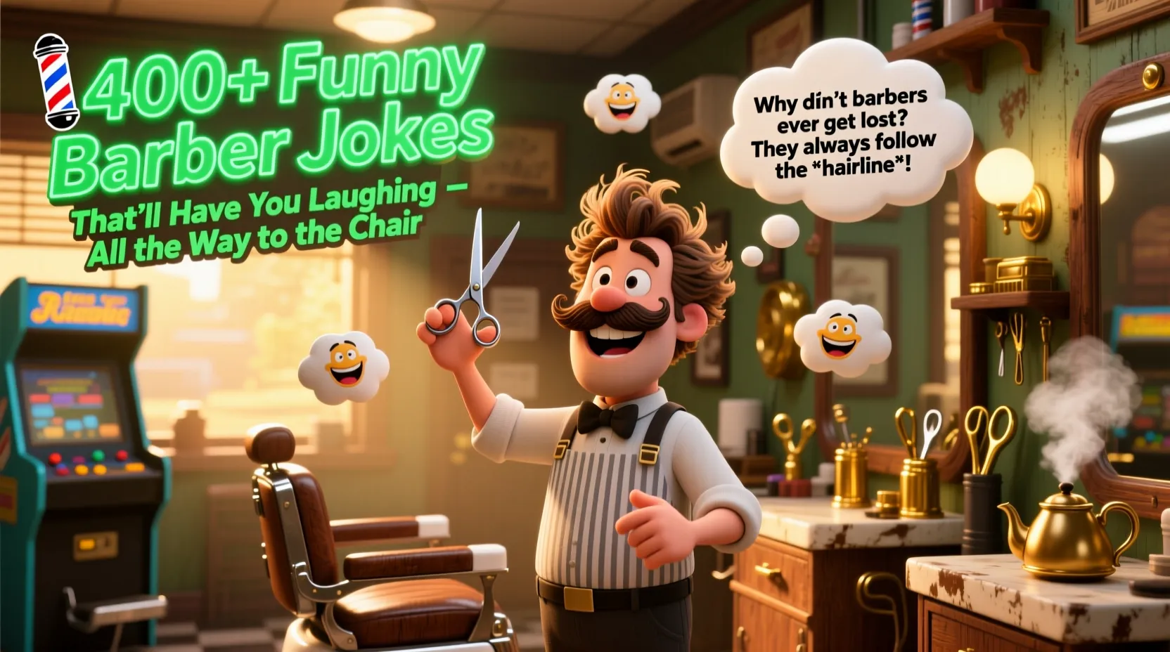 Read more about the article 💈🤣400+Funny Barber Jokes That’ll Have You Laughing All the Way to the Chair