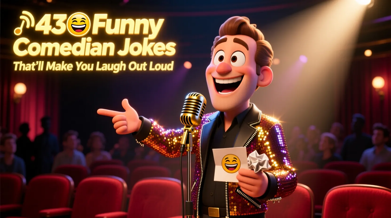 You are currently viewing 🎤🤣430+Funny Comedian Jokes That’ll Make You Laugh Out Loud