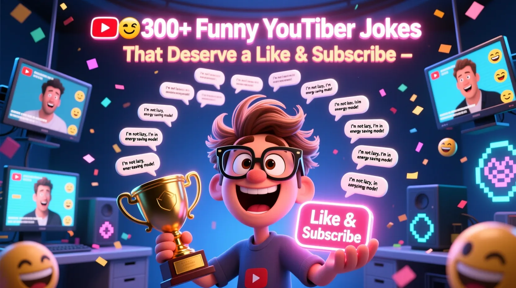 You are currently viewing 🎥🤣300+Funny YouTuber Jokes That Deserve a Like & Subscribe