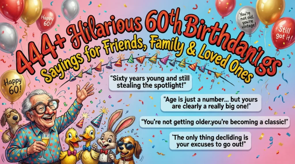 444+ Hilarious 60th Birthday Sayings for Friends, Family & Loved Ones