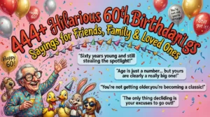 Read more about the article 444+ Hilarious 60th Birthday Sayings for Friends, Family & Loved Ones