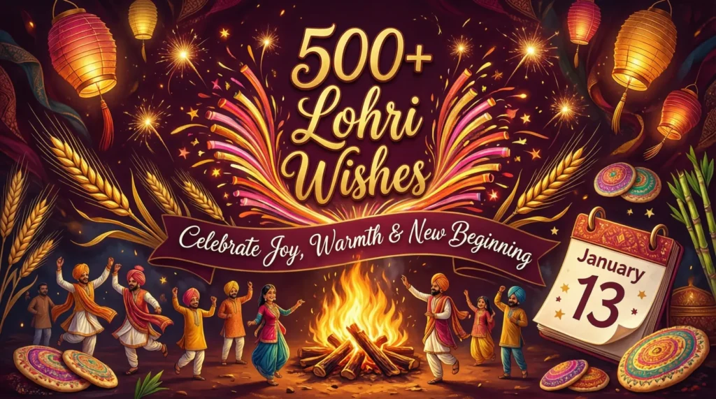 500+ Lohri Wishes to Celebrate Joy, Warmth & New Beginnings in 2026 🔥🌾