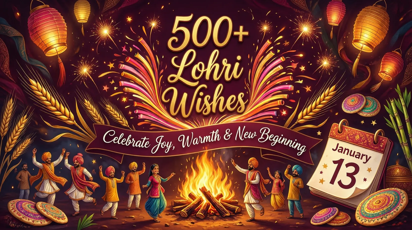 Read more about the article 500+ Lohri Wishes to Celebrate Joy, Warmth & New Beginnings in 2026 🔥🌾